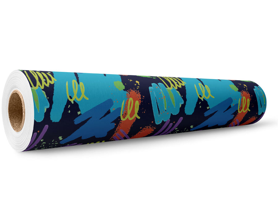 Jump Around Retro Wrap Film Wholesale Roll~Rwraps Series 914 Digitally Printed Vinyl Roll~5