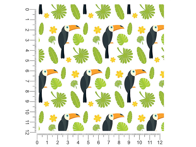 jungle greens bird 1ft x 1ft Craft Sheets