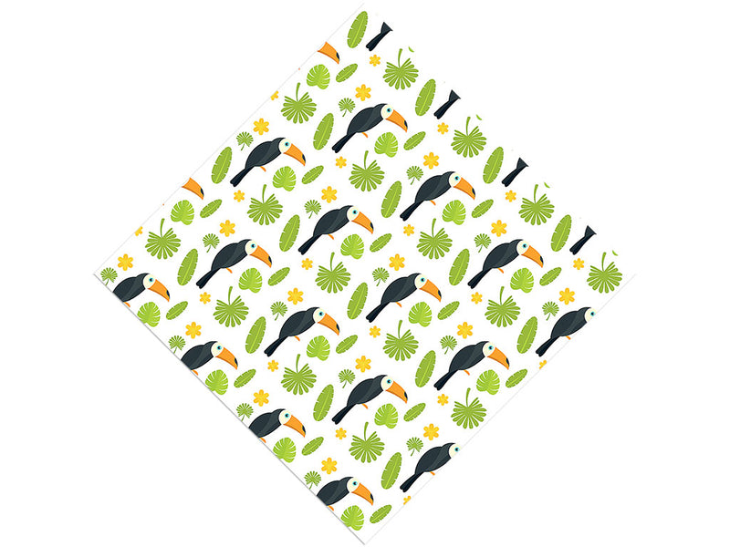 Jungle Greens Birds Vinyl Wrap Pattern