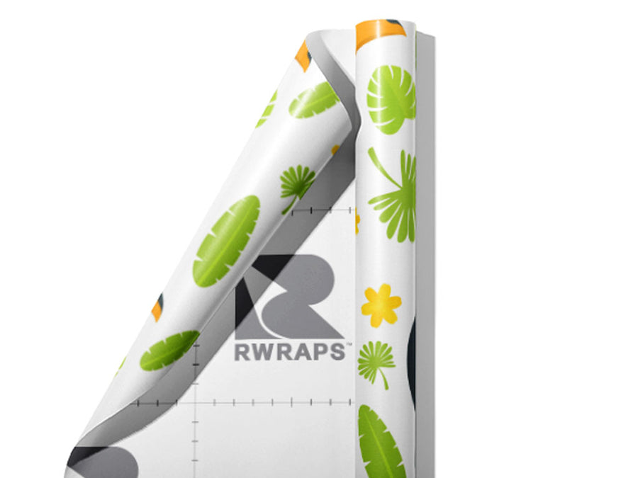 Jungle Greens Birds Wrap Film Sheets~Rwraps Series 914 Jungle Greens Birds Scrolled Sheet~3