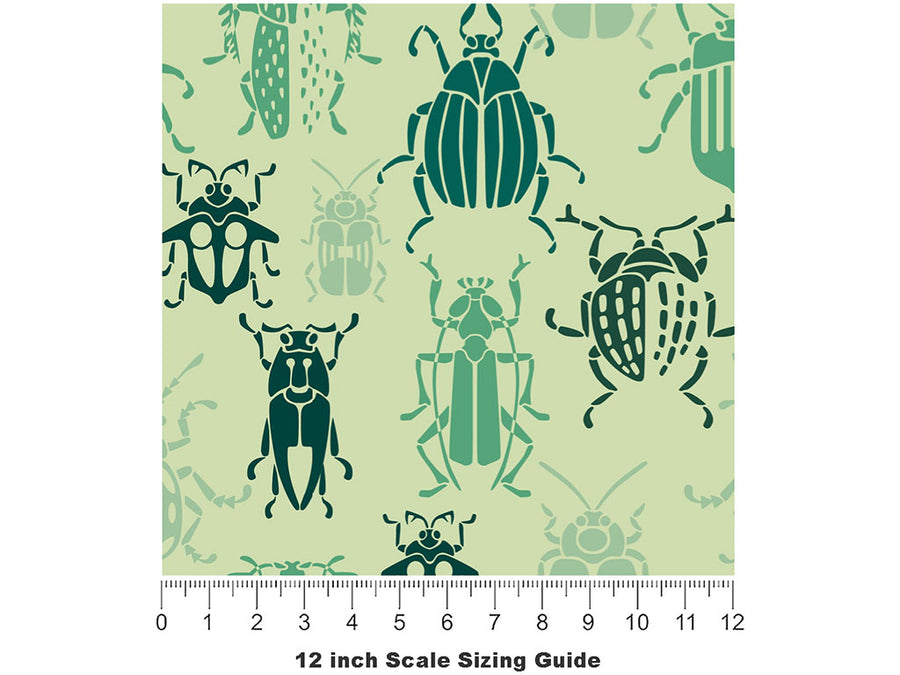 Jungle Home Bug Vinyl Film Pattern Size 12 inch Scale~Rwraps Jungle Home Bug Sizing Chart~2
