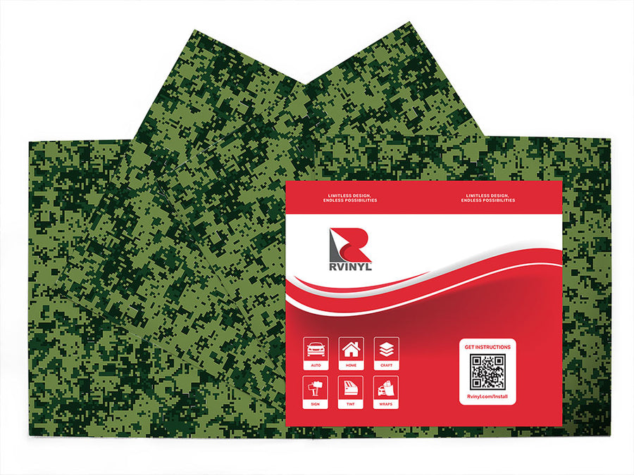 jungle pixel camouflage Craft Vinyl Sheet Pack