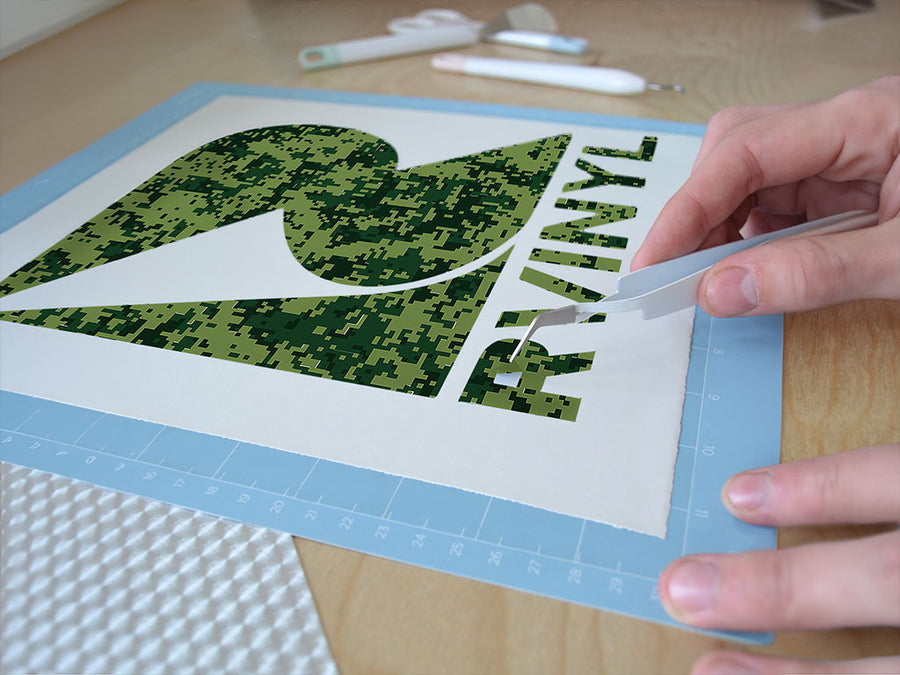 jungle pixel camouflage Easy Weed Craft Vinyl