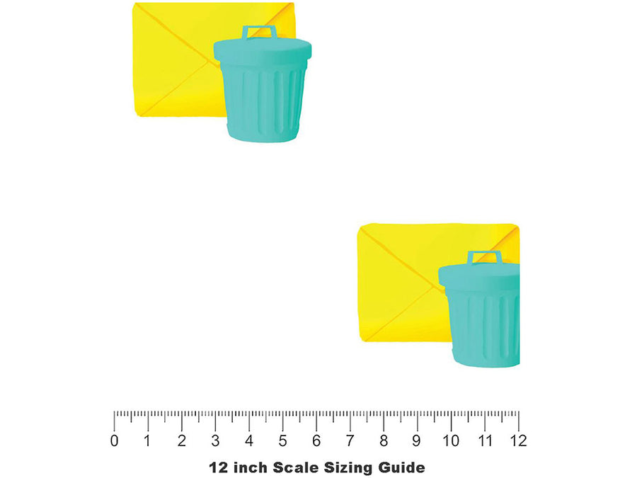 Junk Mail Technology Vinyl Film Pattern Size 12 inch Scale~Rwraps Junk Mail Technology Sizing Chart~3