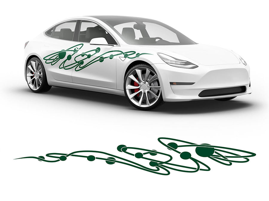 3M Dark Green Jupiter Body Graphic~Full Side Auto Decal Kit~0