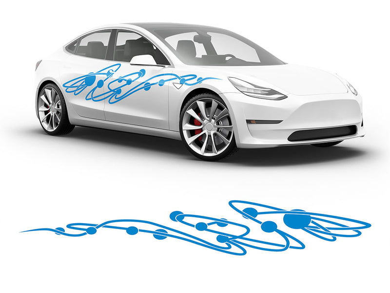 3M Light Blue Jupiter Body Graphic~Full Side Auto Decal Kit~0
