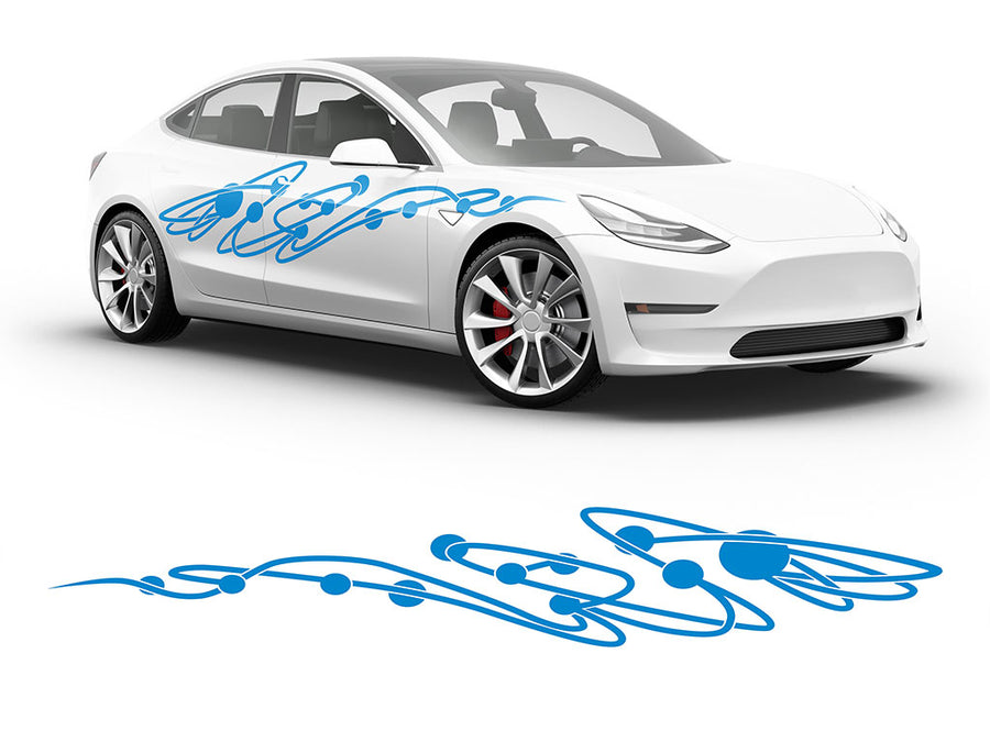 3M Light Blue Jupiter Body Graphic~Full Side Auto Decal Kit~0