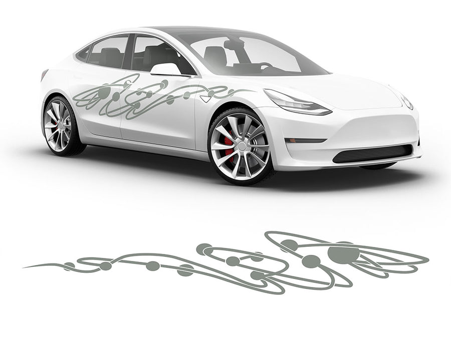 3M Light Gray Jupiter Body Graphic~Full Side Auto Decal Kit~0