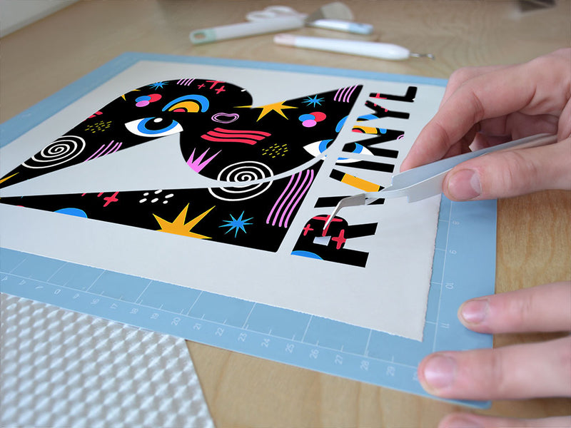 just drive abstract geometric Easy Weed Craft Vinyl