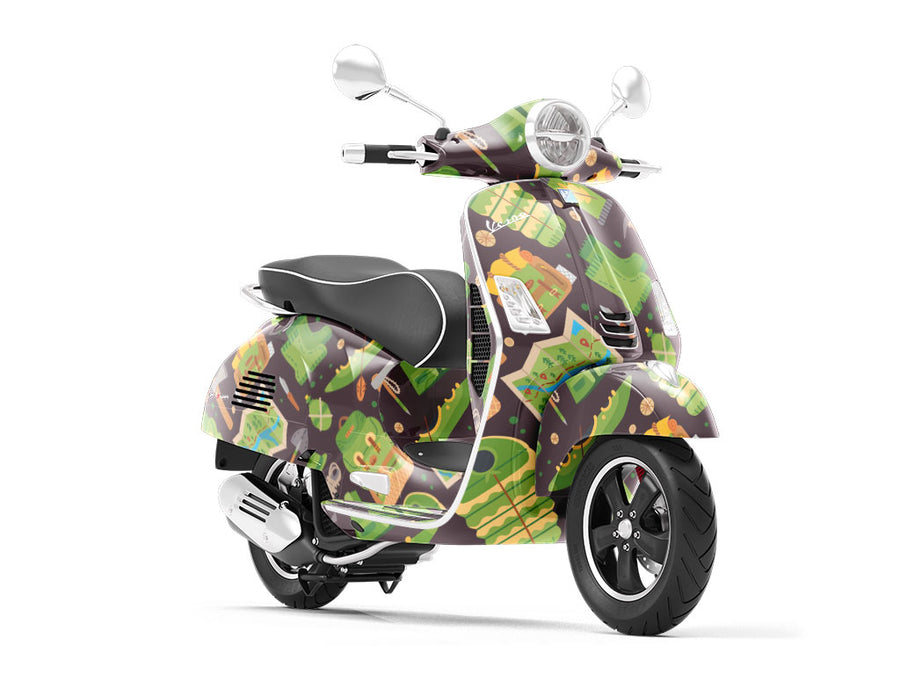 Kayaking Supplies Camping Vespa Scooter Wrap Film