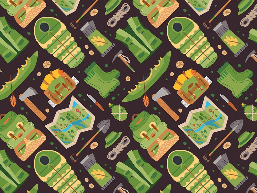 Kayaking Supplies Camping Vinyl Wrap Pattern~Rwraps Series 914 Digitally Printed Vinyl Wrap~0
