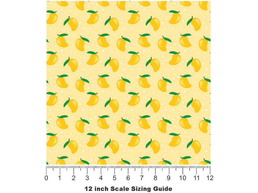 Keitt Cultivar Fruit Vinyl Film Pattern Size 12 inch Scale~Rwraps Keitt Cultivar Fruit Sizing Chart~2