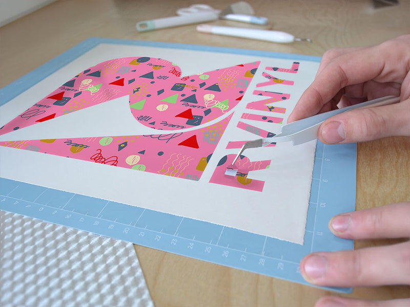 kept woman abstract geometric Easy Weed Craft Vinyl