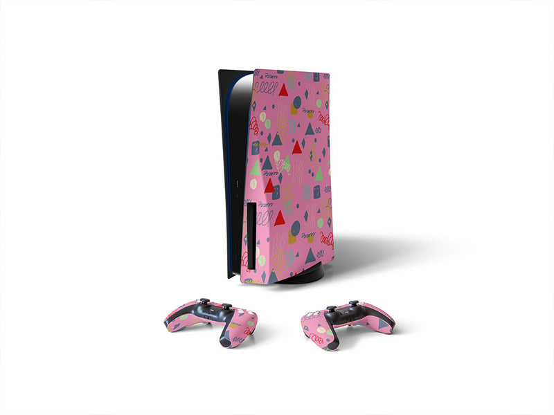 kept woman abstract geometric Sony PS5 DIY Skin
