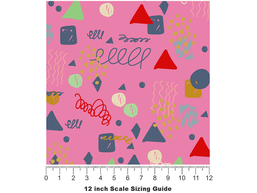 Kept Woman Abstract Vinyl Film Pattern Size 12 inch Scale~Rwraps Kept Woman Abstract Sizing Chart~2
