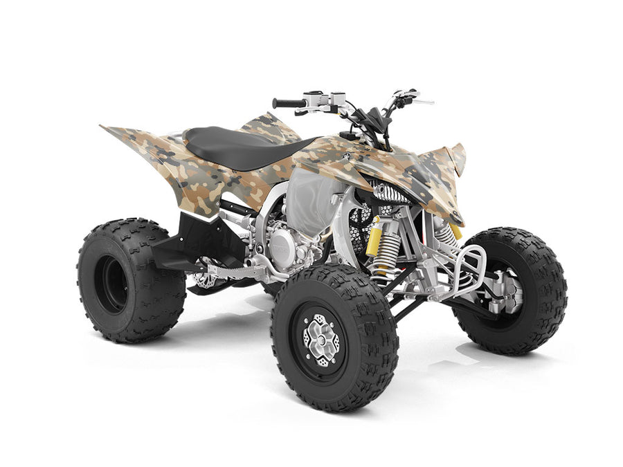 Khaki Woodland Camouflage ATV Wrapping Vinyl