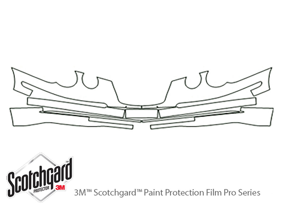 amanti 3M Clear Bra Bumper Precut PPF Diagram