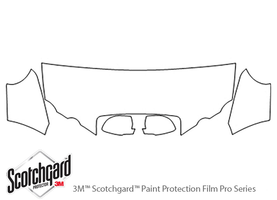 amanti 3M Clear Bra Hood Precut PPF Diagram