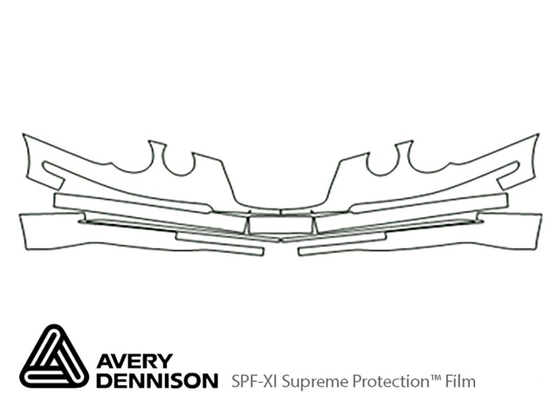 amanti Avery Dennison Clear Bra Bumper Precut PPF Diagram