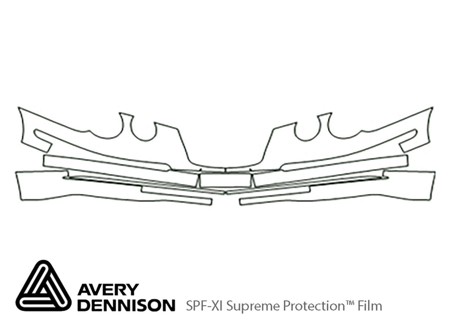 amanti Avery Dennison Clear Bra Bumper Precut PPF Diagram