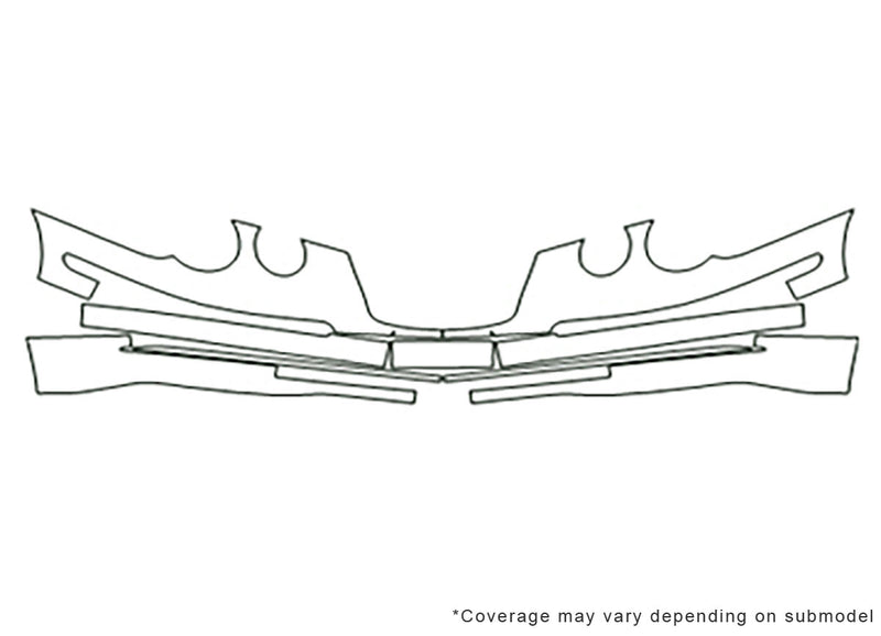 amanti 3M Clear Bra Bumper Precut PPF Diagram