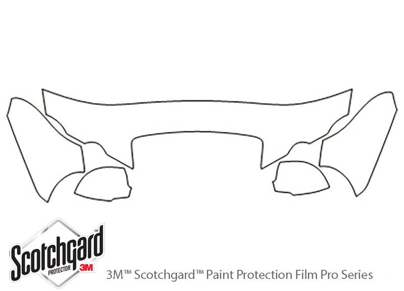 amanti 3M Clear Bra Hood Precut PPF Diagram