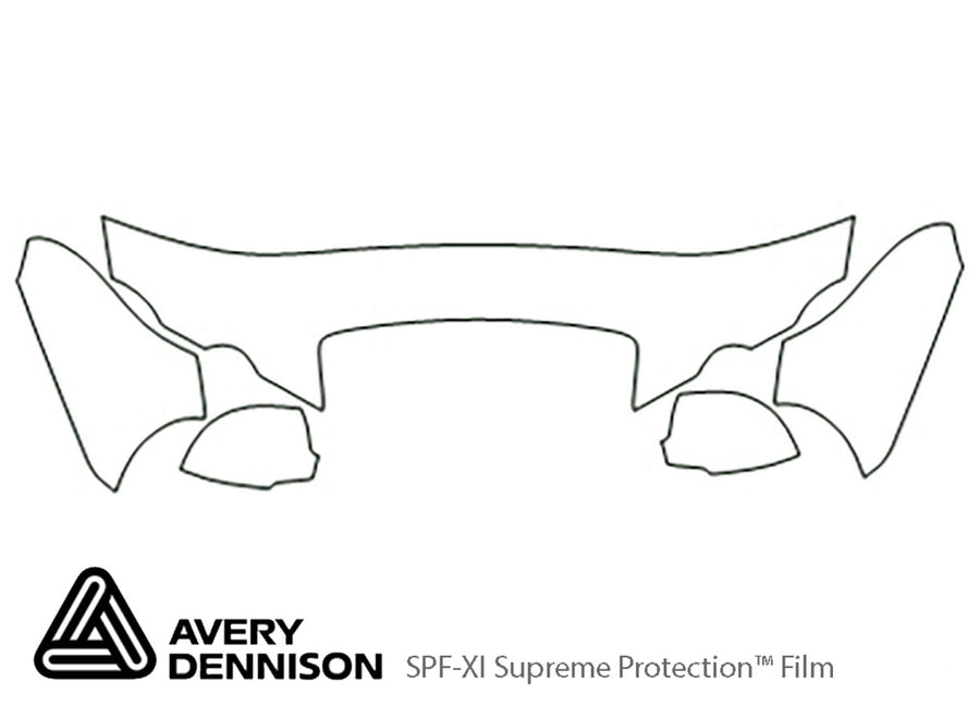 amanti Avery Dennison Clear Bra Hood Precut PPF Diagram
