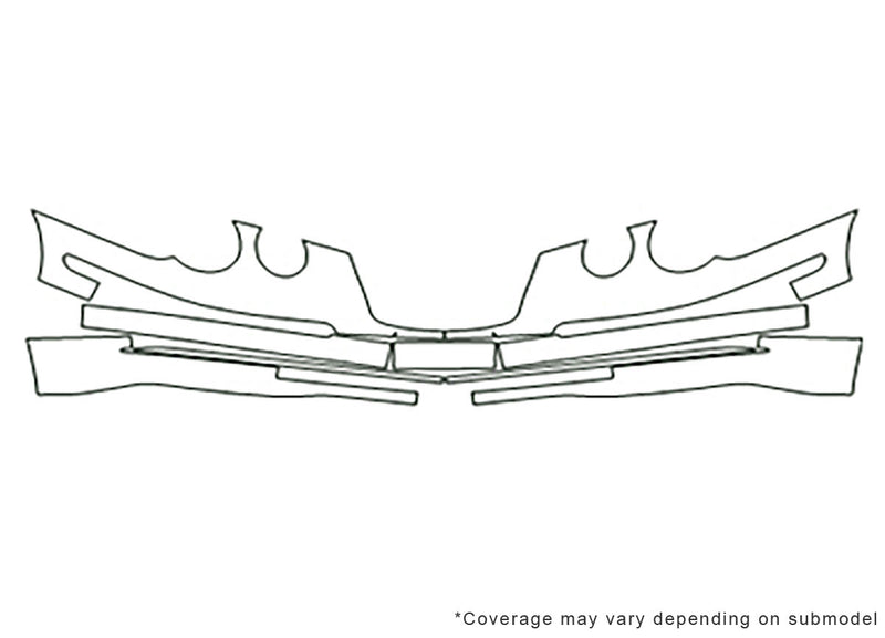 amanti 3M Clear Bra Bumper Precut PPF Diagram