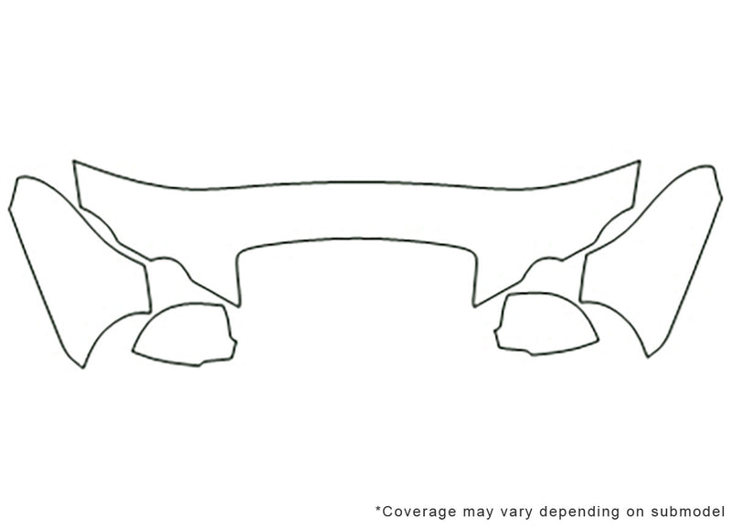 amanti 3M Clear Bra Hood Precut PPF Diagram