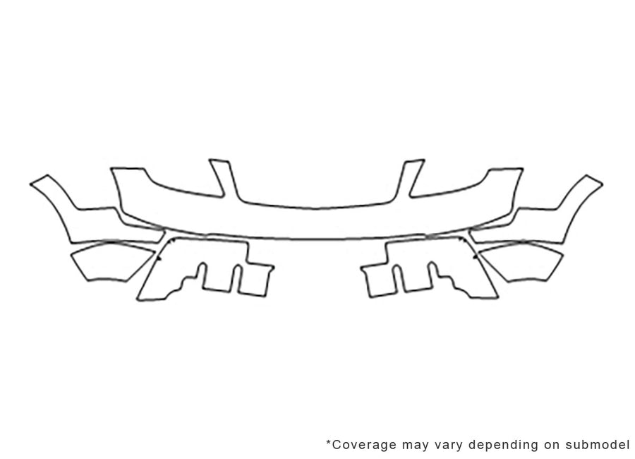 borrego Avery Dennison Clear Bra Bumper Precut PPF Diagram