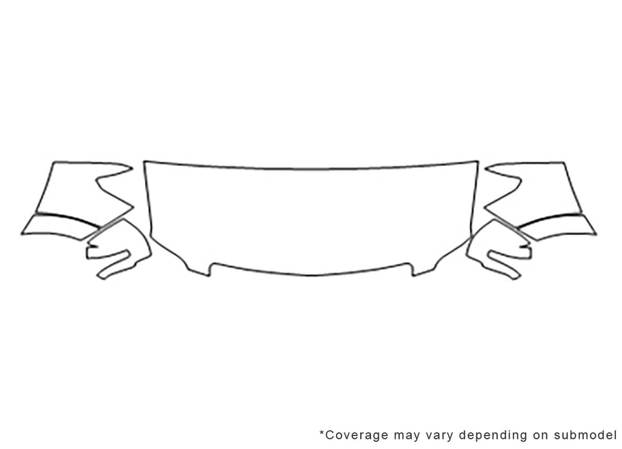 borrego Avery Dennison Clear Bra Hood Precut PPF Diagram