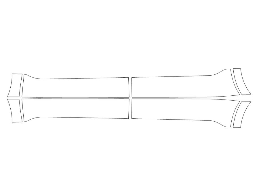 carnival 3M Clear Bra Door Cup Precut PPF Diagram