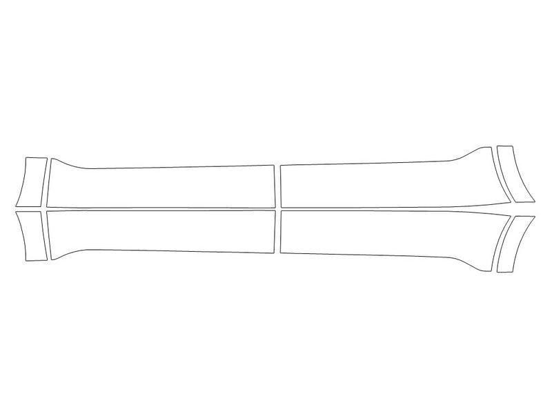 carnival Avery Dennison Clear Bra Door Cup Precut PPF Diagram