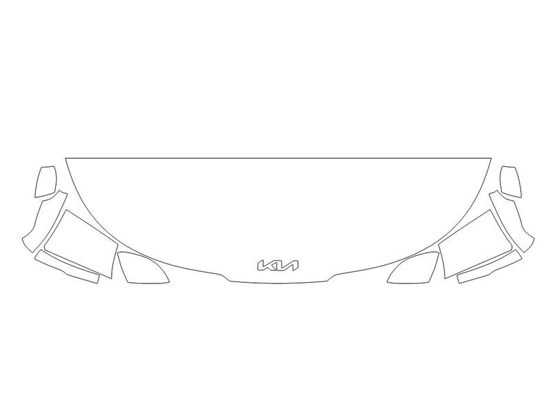 carnival 3M Clear Bra Hood Precut PPF Diagram