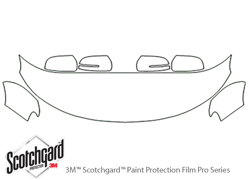 forte 3M Clear Bra Hood Precut PPF Diagram