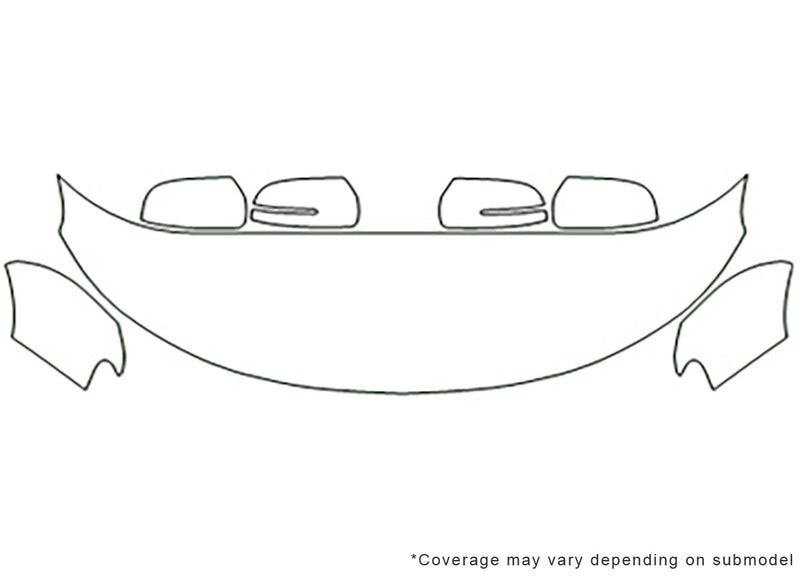 forte 3M Clear Bra Hood Precut PPF Diagram