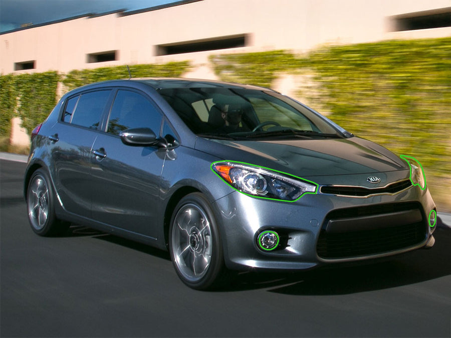 kia forte 2014-2016 (forte5) Headlight Protection Installation Location