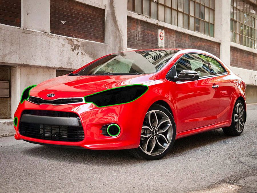 kia forte 2014-2016 (koup) Headlight Tint Location