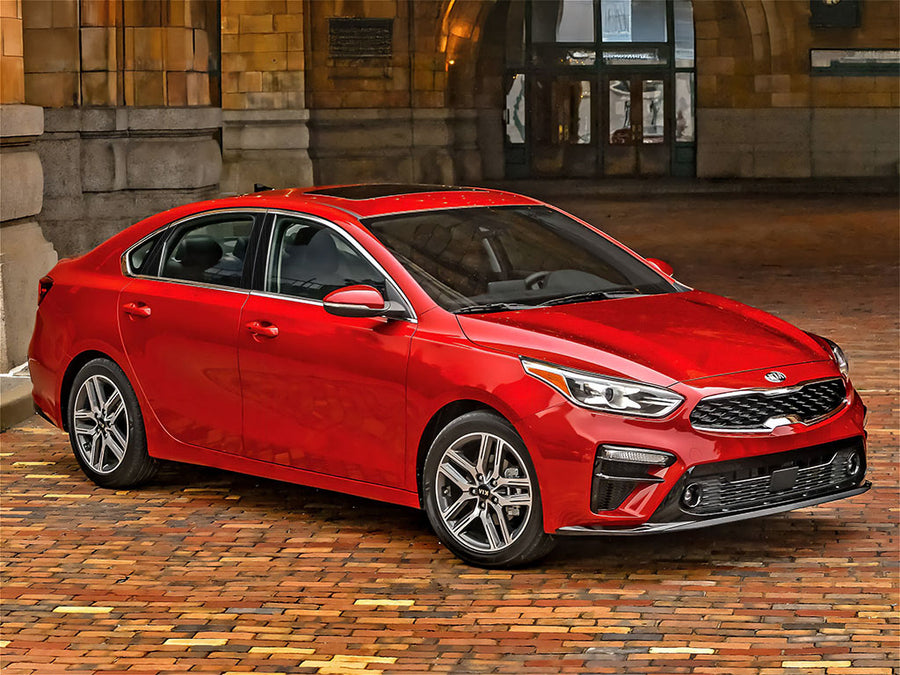 kia forte 2019-2024 Brushed Aluminum Black Pillar Trim