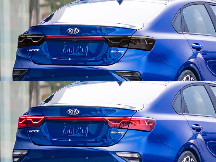 forte (sedan) Before and After Smoked Taillights