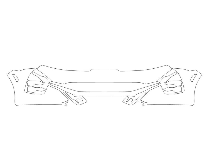 k5 3M Clear Bra Bumper Precut PPF Diagram