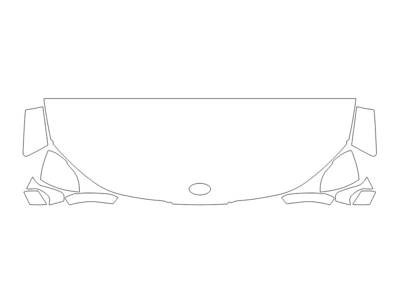 k5 Avery Dennison Clear Bra Hood Precut PPF Diagram