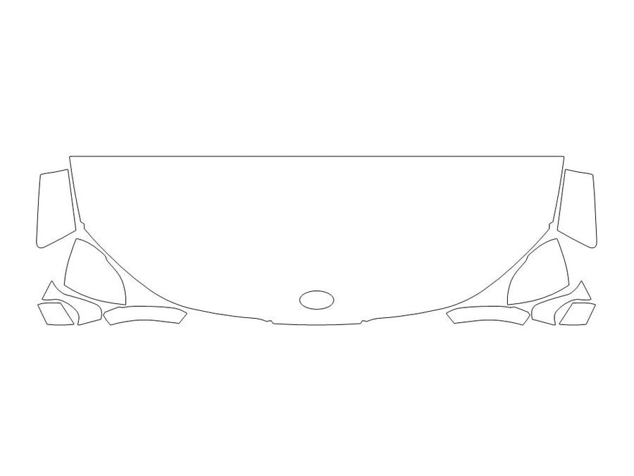 k5 Avery Dennison Clear Bra Hood Precut PPF Diagram