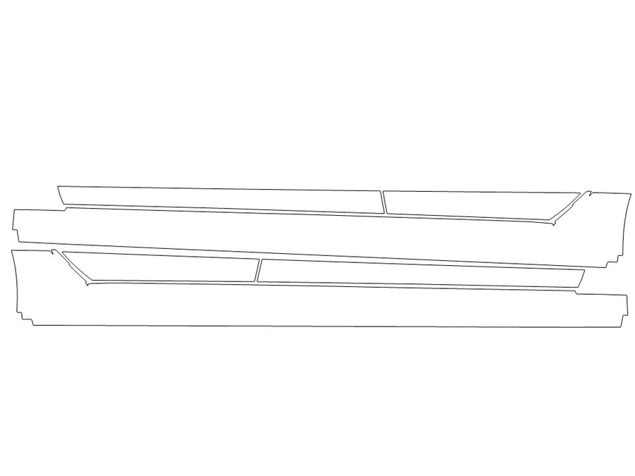 k5 Avery Dennison Clear Bra Door Cup Precut PPF Diagram