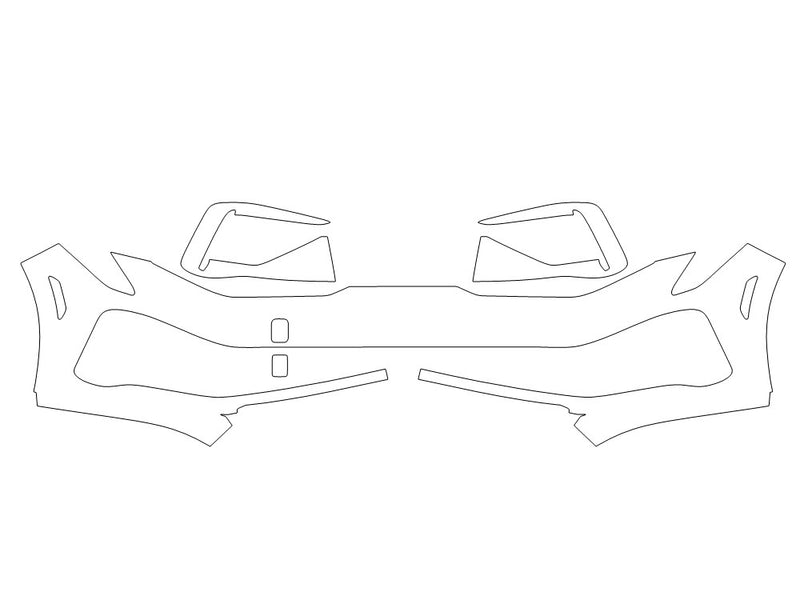 k5 3M Clear Bra Bumper Precut PPF Diagram