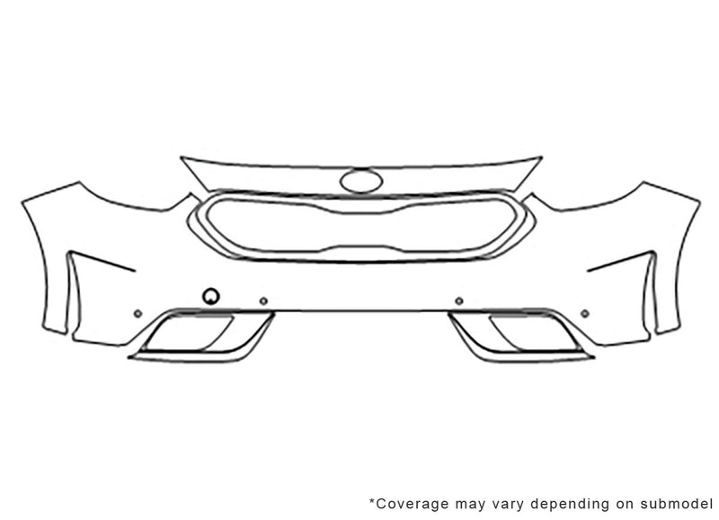 niro Avery Dennison Clear Bra Bumper Precut PPF Diagram
