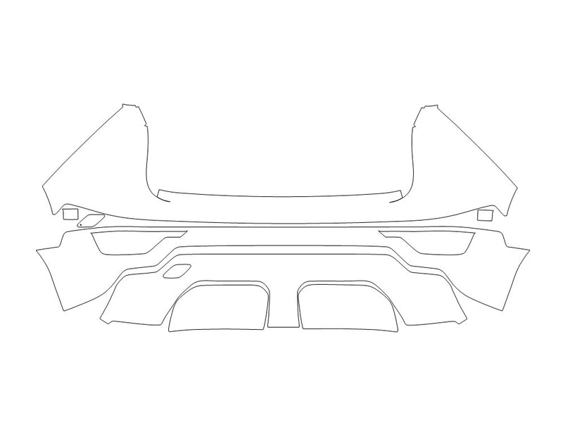 niro 3M Clear Bra Door Cup Precut PPF Diagram