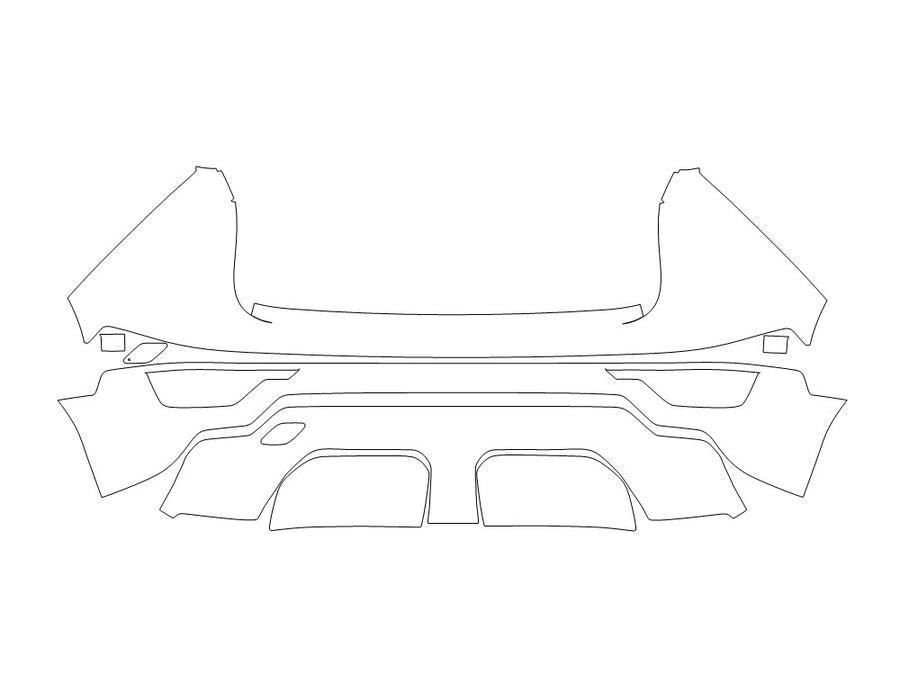 niro Avery Dennison Clear Bra Door Cup Precut PPF Diagram