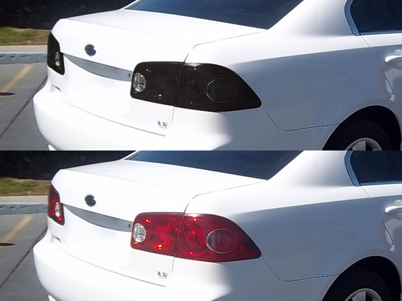 optima Before and After Smoked Taillights