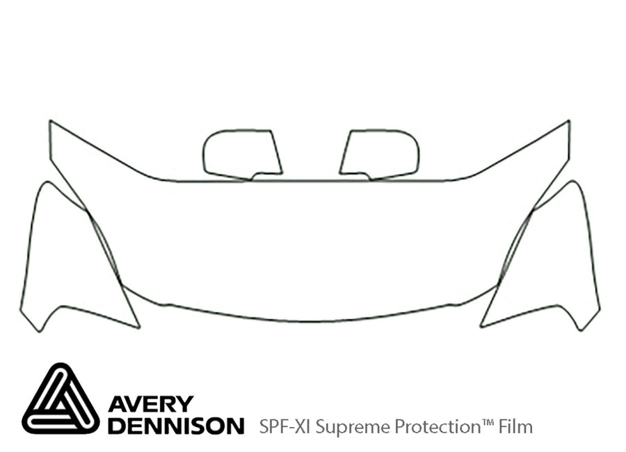 optima Avery Dennison Clear Bra Hood Precut PPF Diagram